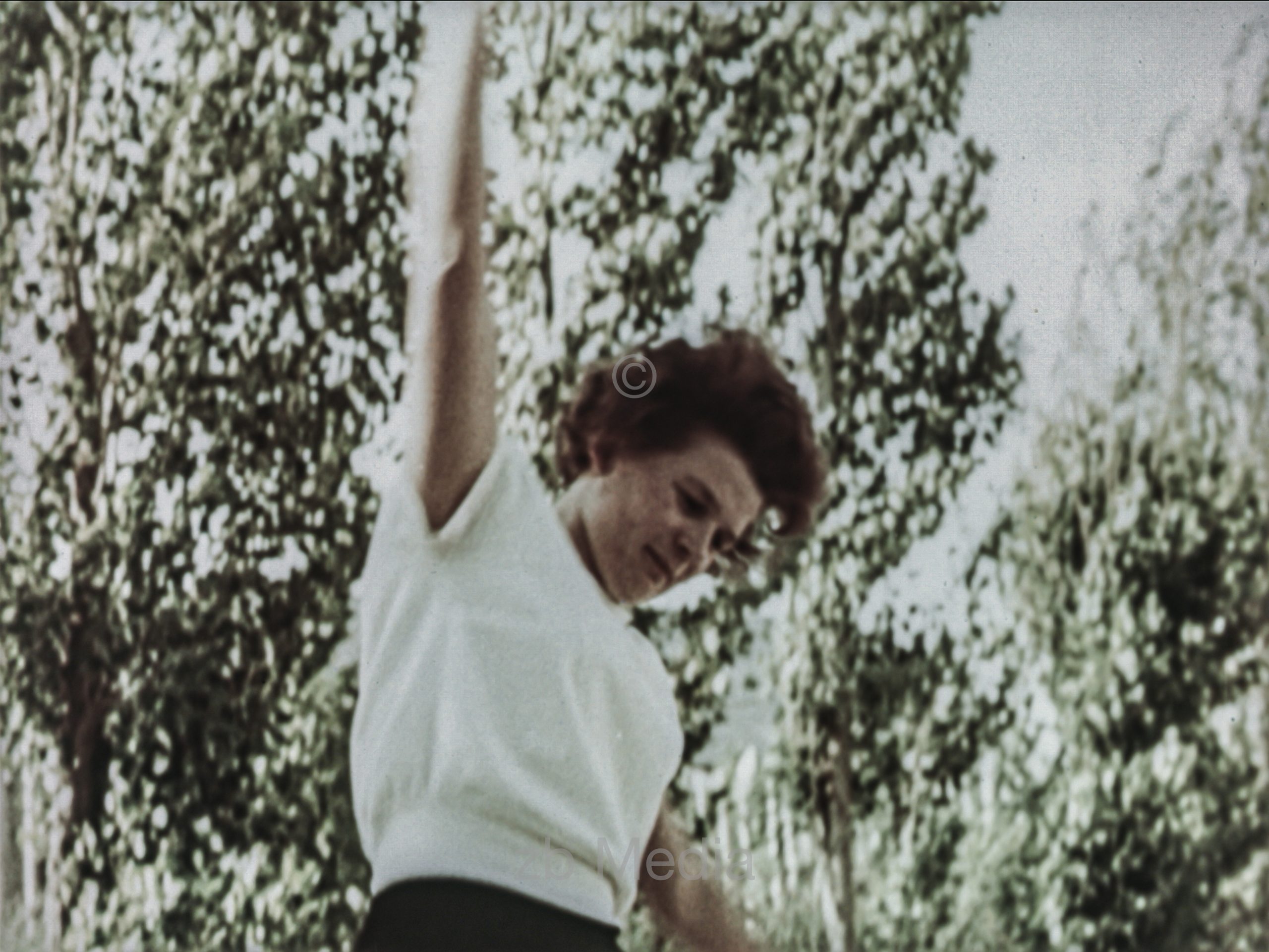 Valentina Tereschkowa bei Gymnastik vor ihrem Raumflug