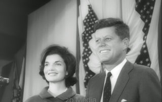 John F. Kennedy mit Jacqueline Kennedy 1960